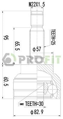 Profit 2710-3064 Шарнір рівних кутових швидкостей (ШРКШ) 27103064: Приваблива ціна - Купити в Україні на EXIST.UA! 27103064 Profit Шарнір рівних кутових швидкостей (ШРКШ)