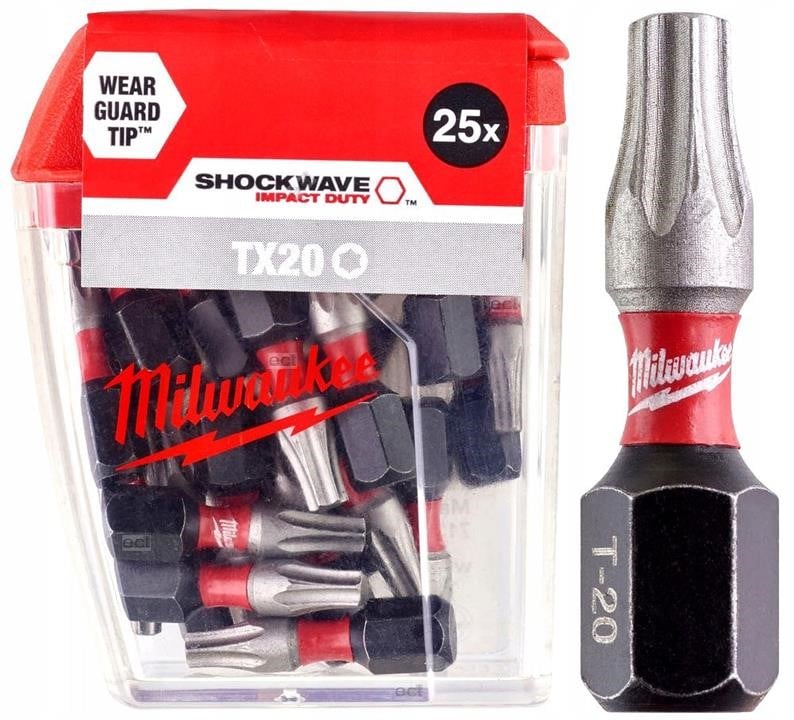 4932430875 Milwaukee Насадка Milwaukee Shockwave TX20, 25мм (25 шт)