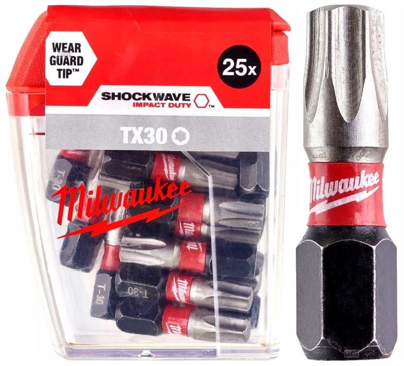4932430886 Milwaukee Насадка Milwaukee Shockwave TX30, 25мм (25 шт)