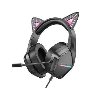 Borofone 6941991105357 Навушники BOROFONE BO106 Cute cat ear luminous gaming headphones Phantom Cat 6941991105357: Купити в Україні - Добра ціна на EXIST.UA!