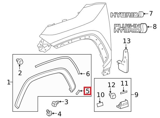 7579842030 Toyota Накладка крила