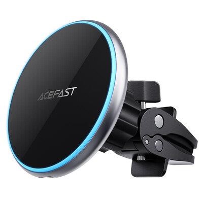 AFD3S AceFast Тримач для мобільного з БЗП ACEFAST D3 magnetic wireless charging car holder Silver
