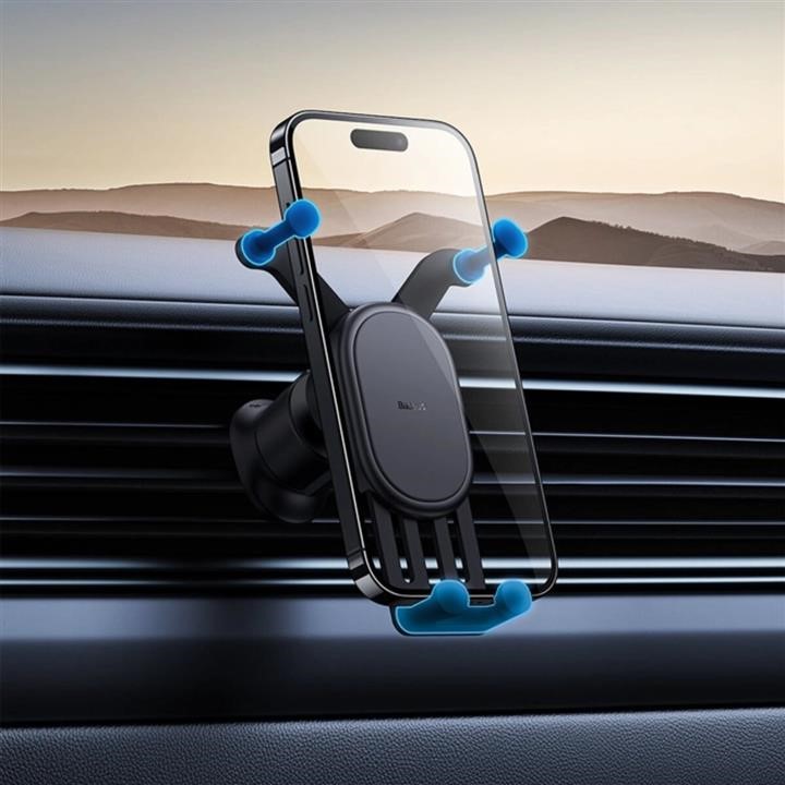 Тримач для мобільного Baseus Stable Gravitational Car Mount Air (Air Outlet Version) Black Baseus SUWX020001