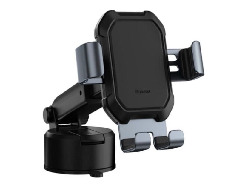 SUYLTK01 Baseus Тримач для мобільного Baseus Tank gravity car mount holder with suction base Tarnish Black