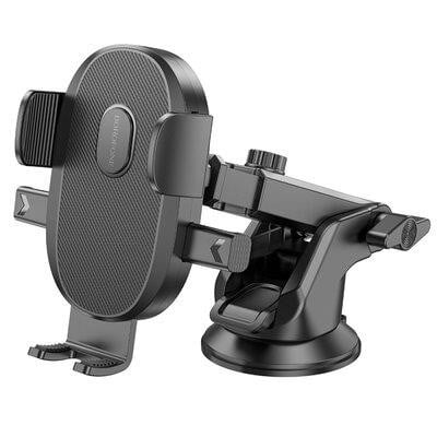 6941991103698 Borofone Тримач для мобільного BOROFONE BH93 Grand one-button car holder(center console) Black