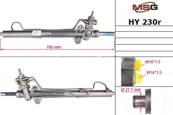 MSG Rebuilding HY230R Рульова рейка з ГПК відновлена HY230R: Купити в Україні - Добра ціна на EXIST.UA!