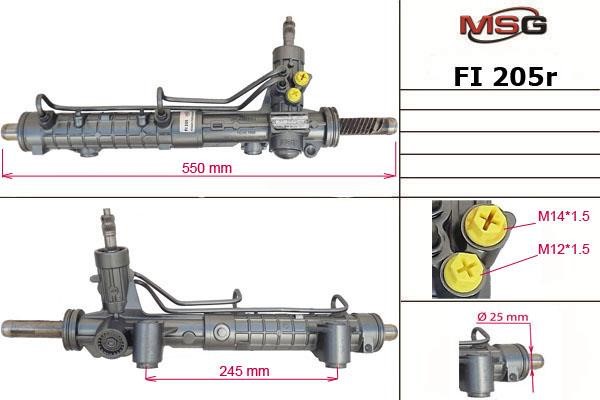 MSG Rebuilding FI205R Рульова рейка з ГПК відновлена FI205R: Купити в Україні - Добра ціна на EXIST.UA!