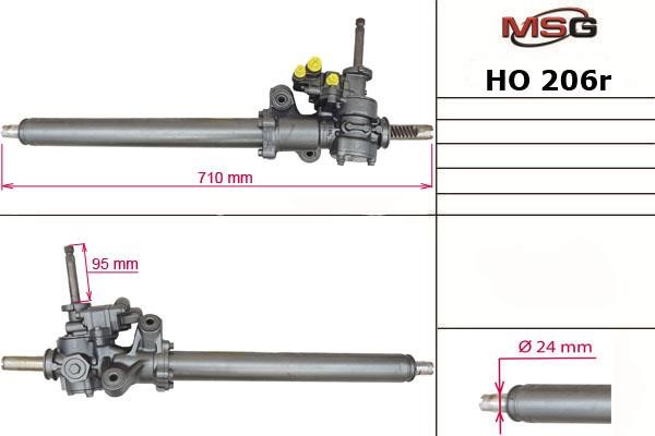 MSG Rebuilding HO206R Рульова рейка з ГПК відновлена HO206R: Купити в Україні - Добра ціна на EXIST.UA!