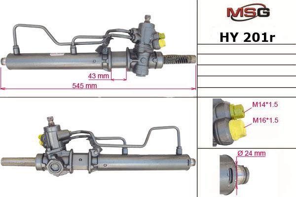 MSG Rebuilding HY201R Рульова рейка з ГПК відновлена HY201R: Купити в Україні - Добра ціна на EXIST.UA!
