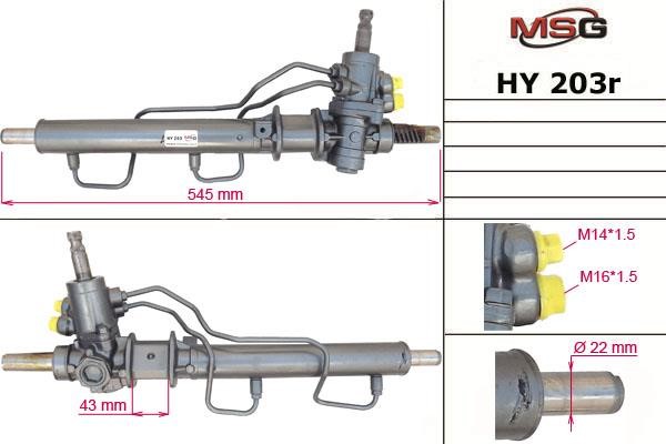 MSG Rebuilding HY203R Рульова рейка з ГПК відновлена HY203R: Купити в Україні - Добра ціна на EXIST.UA!