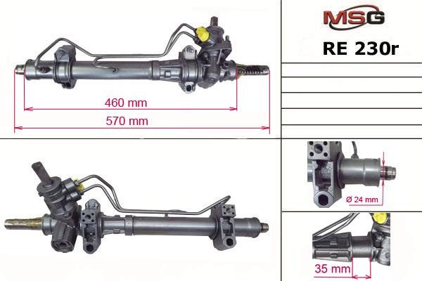 MSG Rebuilding RE230R Рульова рейка з ГПК відновлена RE230R: Купити в Україні - Добра ціна на EXIST.UA!