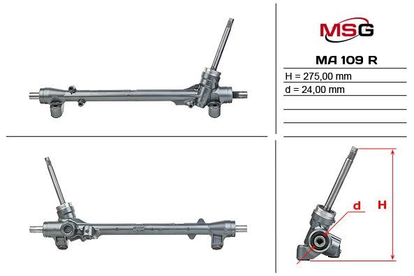MSG Rebuilding MA109R Рульова рейка без ГПК відновлена MA109R: Купити в Україні - Добра ціна на EXIST.UA!