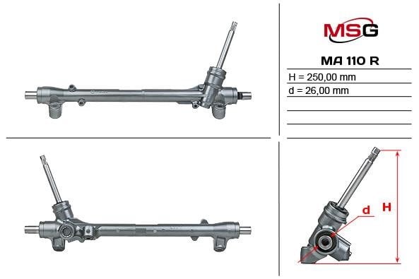 MSG Rebuilding MA110R Рульова рейка без ГПК відновлена MA110R: Купити в Україні - Добра ціна на EXIST.UA!