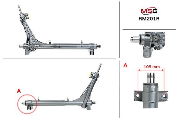 MSG Rebuilding RM201R Рульова рейка з ГПК відновлена RM201R: Купити в Україні - Добра ціна на EXIST.UA!