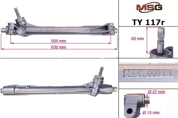MSG Rebuilding TY117R Рульова рейка без ГПК відновлена TY117R: Купити в Україні - Добра ціна на EXIST.UA!