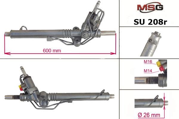 MSG Rebuilding SU208R Рульова рейка з ГПК відновлена SU208R: Купити в Україні - Добра ціна на EXIST.UA!
