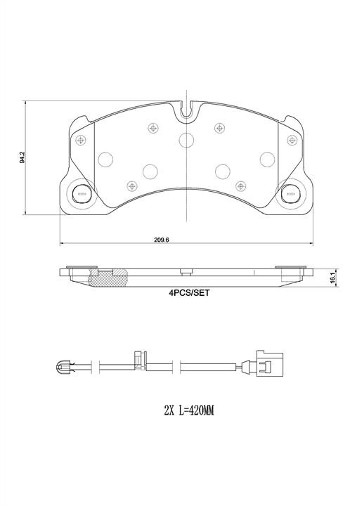P65049 Brembo Тормозные колодки дисковые, комплект