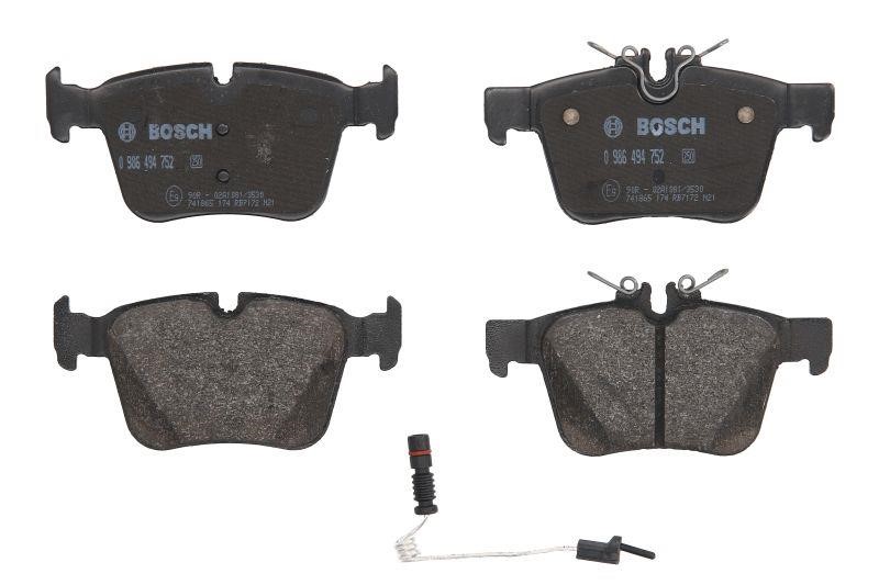 Bosch 0 986 494 752 Гальмівні колодки, комплект 0986494752: Приваблива ціна - Купити в Україні на EXIST.UA!