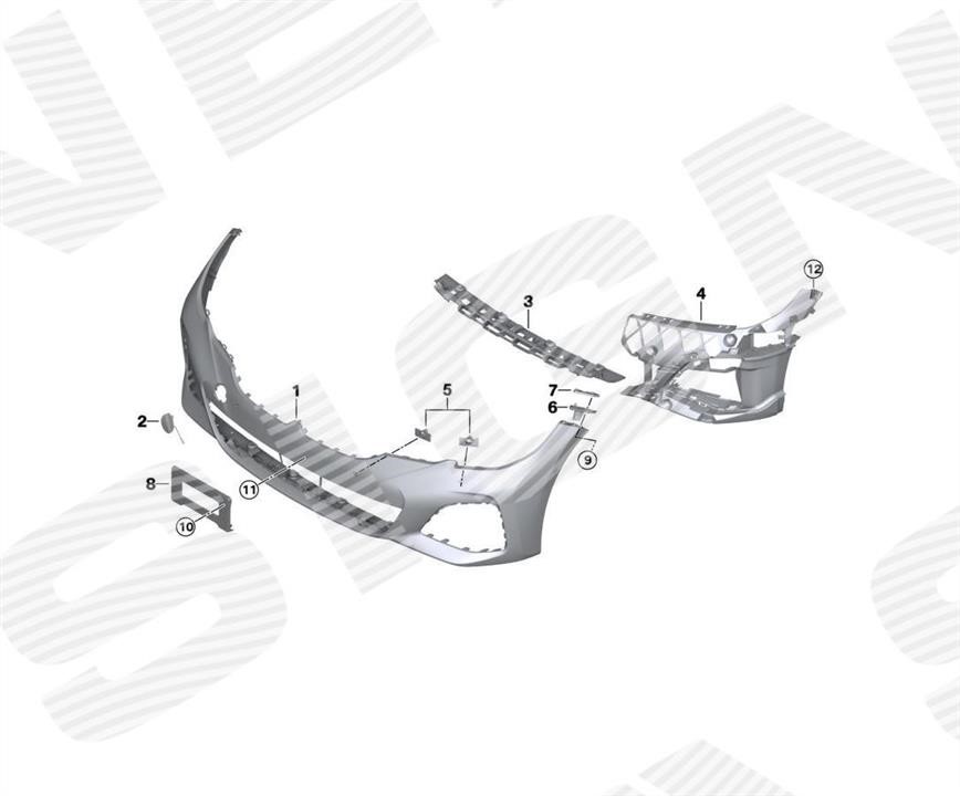 Крепление бампера Signeda PBM43131L