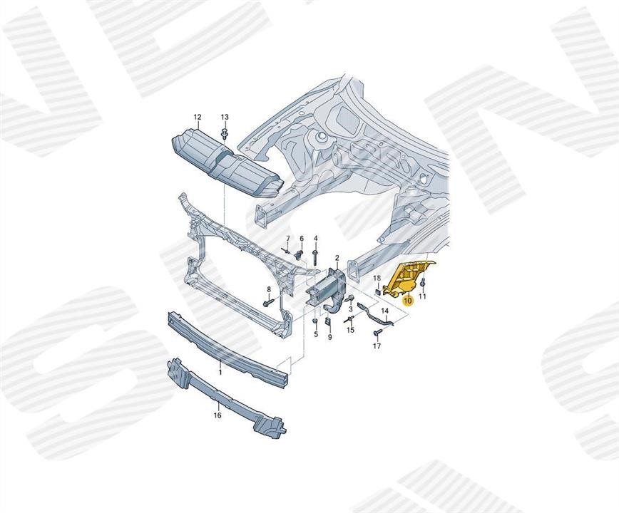 Кронштейн бамперу Signeda PAD44120L(O)