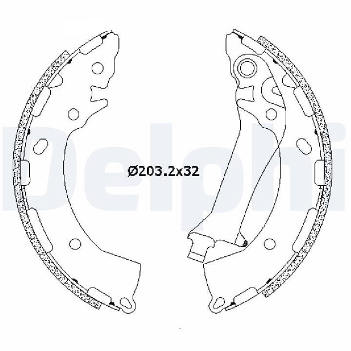 Delphi LS2200 Колодки гальмівні барабанні, комплект LS2200: Купити в Україні - Добра ціна на EXIST.UA!