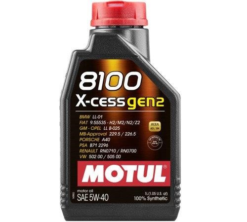 5W408100XCESSGEN21L Motul Моторна олива Motul 8100 X-CESS GEN2 5W-40, 1л
