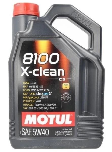 5W408100XCLEAN4L Motul Моторна олива Motul 8100 X-CLEAN 5W-40, 4л