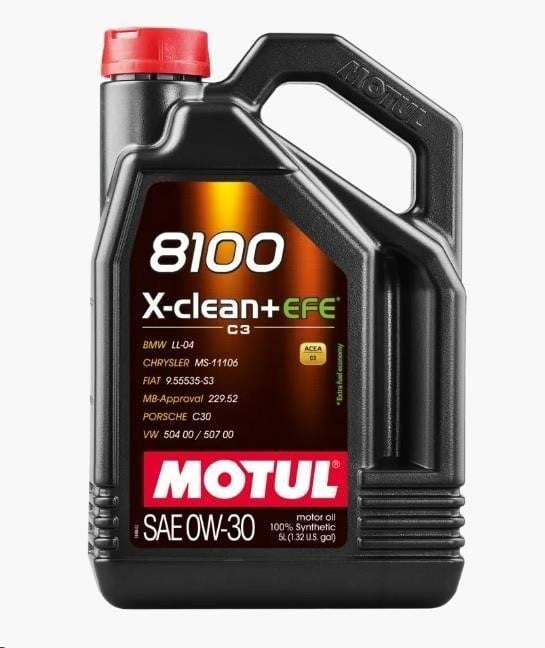 0W308100XCLEANPLUSEFE5L Motul Моторное масло Motul 8100 X-CLEAN+ EFE 0W-30, 5л