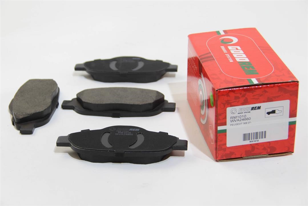 Тормозные колодки дисковые передние, комплект Goodrem RM1010
