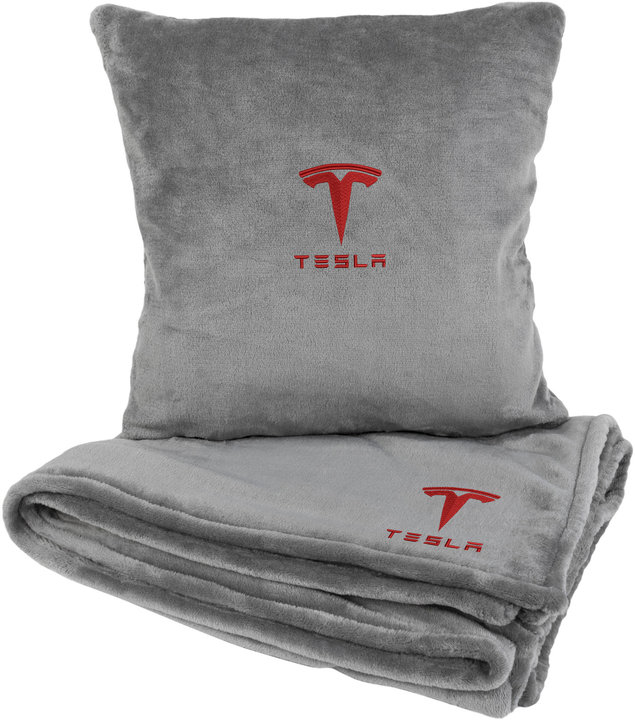 MBLMPSMGV041 EVAtech Подушка та плед в авто із махри M для Tesla