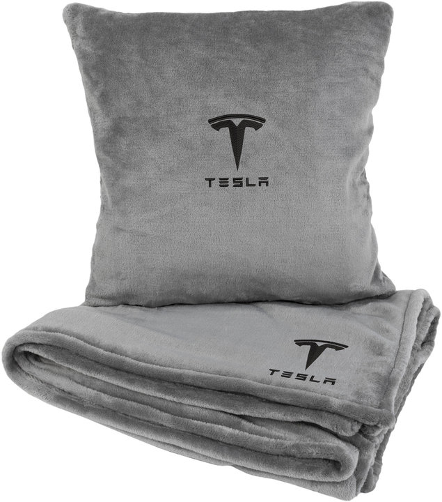 MBLMPSMGV042 EVAtech Подушка та плед в авто із махри M для Tesla
