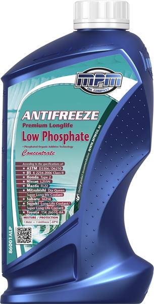 86001ALP MPM Oil Антифриз MPM Oil Low Phosphate концентрат синий -74°C, 1 л