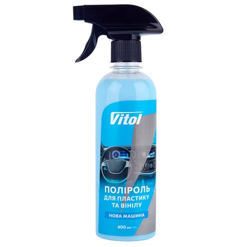 VTP4003 Vitol Полироль для пластика и винила Vitol Новая машина, 400 мл
