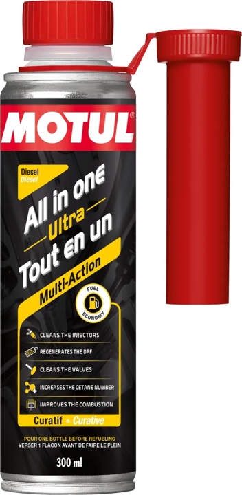 112132 Motul Очищувач паливної системи дизельних двигунів MOTUL All In One Ultra Diesel, 300 мл