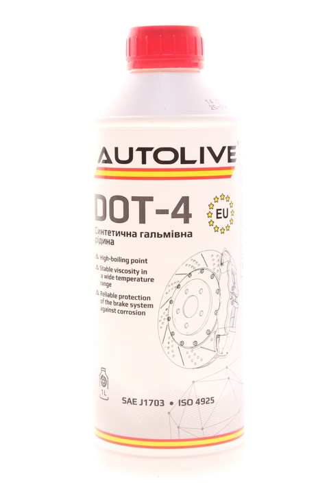Гальма автомобіля АРО: AL10334 AUTOLIVE Гальмівна рідина Autolive DOT 4, 1 л