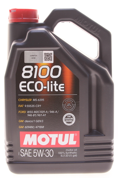 5W308100ECOLITE5L Motul Моторна олива Motul 8100 ECO-LITE 5W-30, 5л