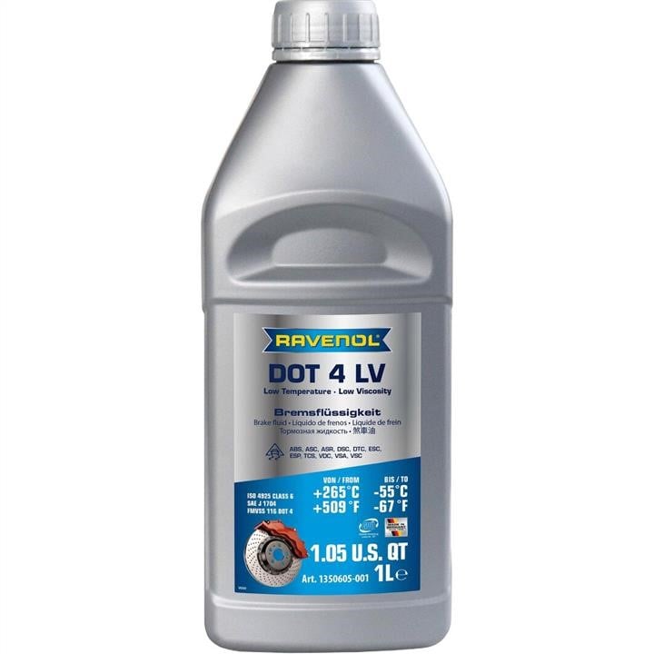 1350605001 Ravenol Тормозная жидкость DOT 4 LV, 1л