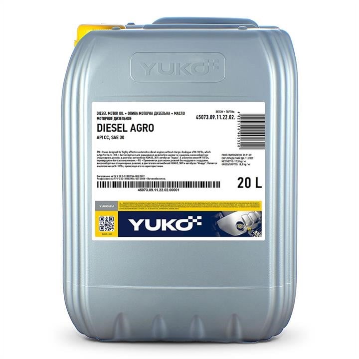4823110402320 Yuko Моторное масло YUKO Diesel Agro SAE 30, 20л