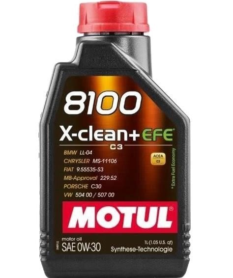 0W308100XCLEANPLUSEFE1L Motul Моторное масло Motul 8100 X-CLEAN+ EFE 0W-30, 1л