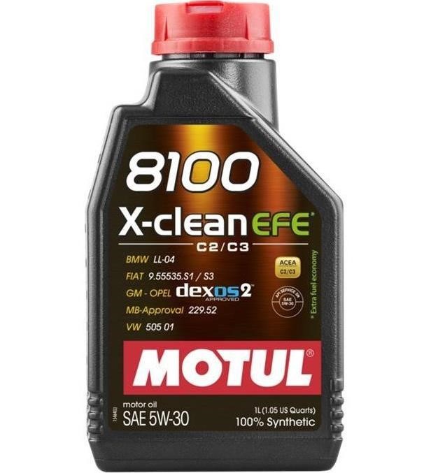5W308100XCLEANEFE1L Motul Моторна олива Motul 8100 X-CLEAN EFE 5W-30, 1л