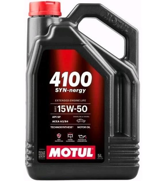 Моторне мастило ЛДВ: 15W504100SYNERGY5L Motul Моторна олива Motul 4100 SYN-NERGY 15W-50, 5л