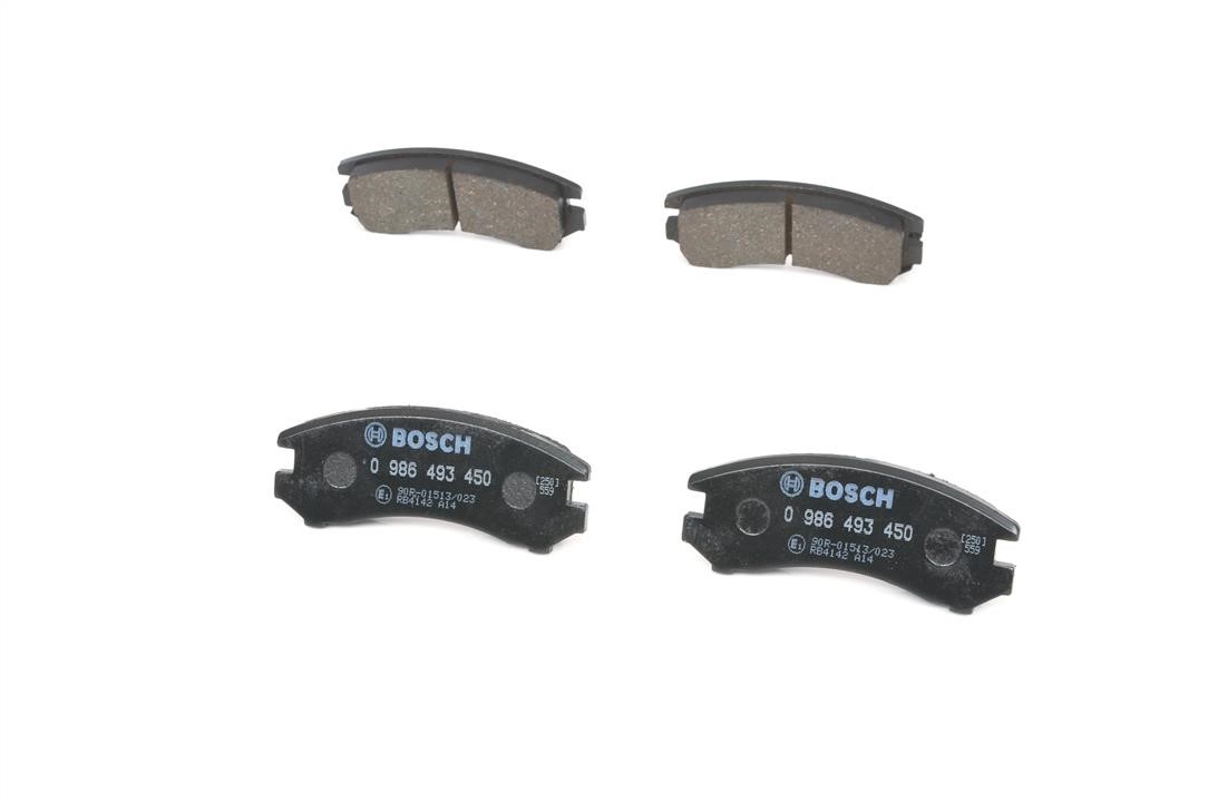 Тормозные колодки дисковые, комплект Bosch 0 986 493 450
