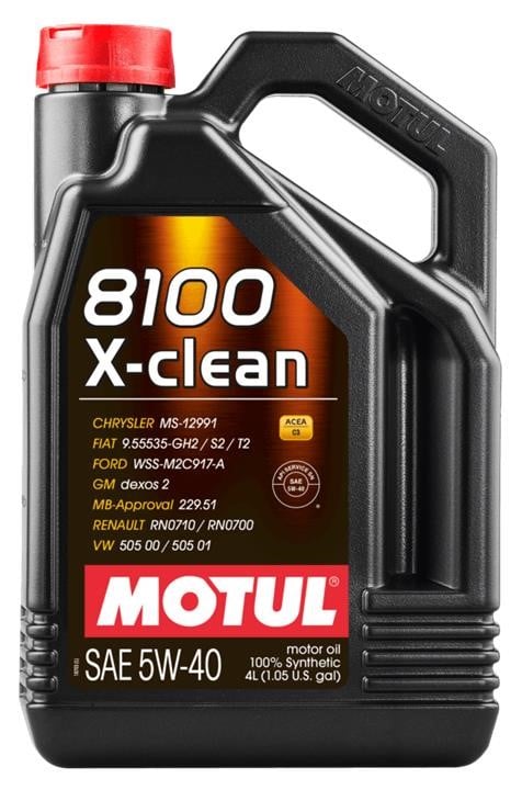 5W408100XCLEAN4L Motul Моторное масло Motul 8100 X-CLEAN 5W-40, 4л