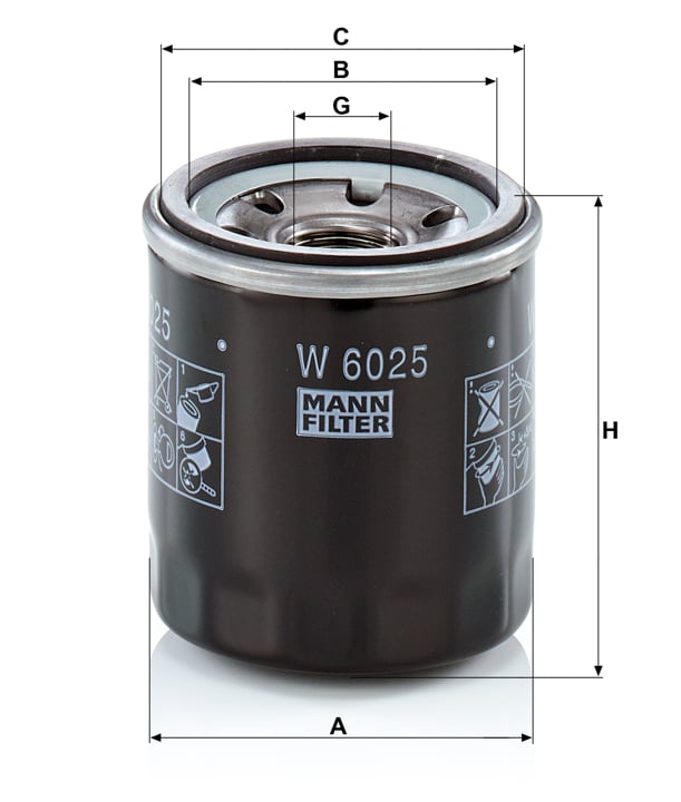 Масляный фильтр Mann-Filter W 6025