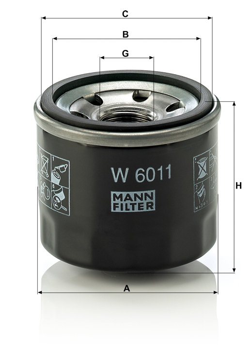 Масляный фильтр Mann-Filter W 6011
