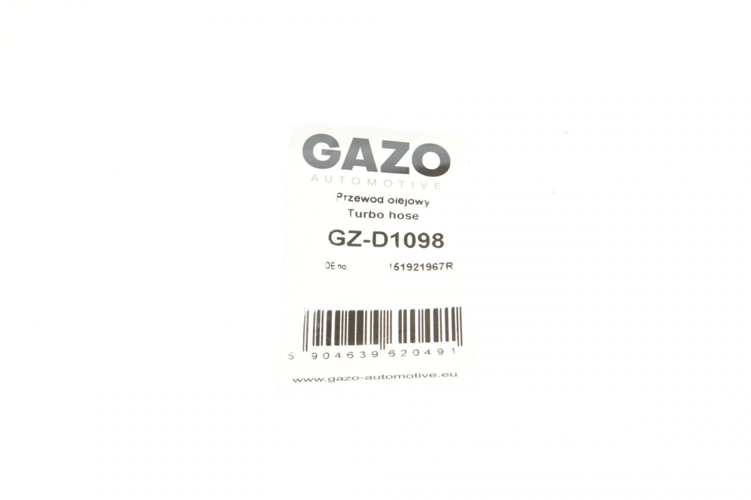 Трубка подачи масла турбины GAZO GZ-D1098