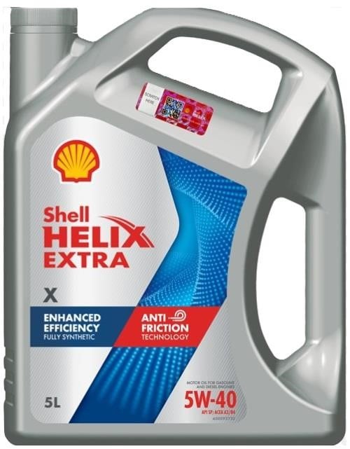 550077845 Shell Моторна олива Shell Helix Extra X 5W-40, 5л