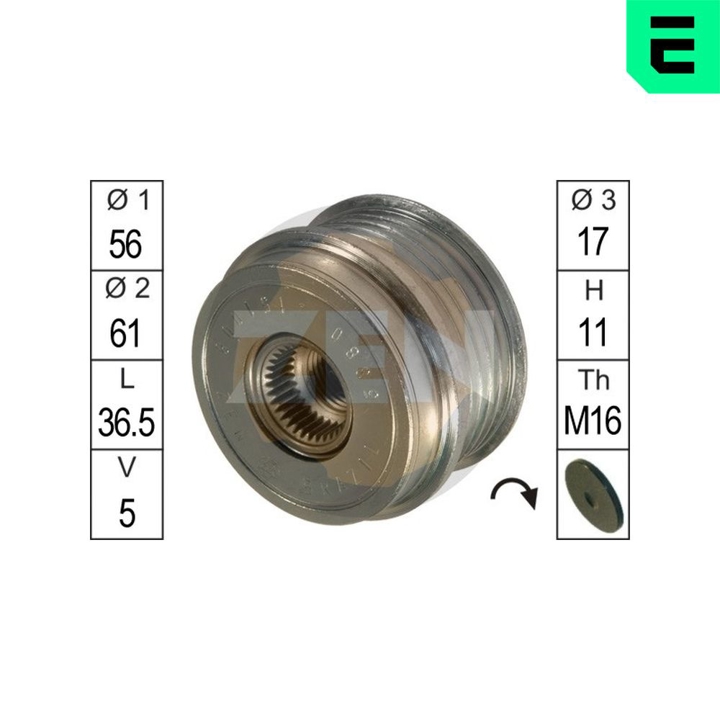 ZN5380 Era Обгонная муфта генератора