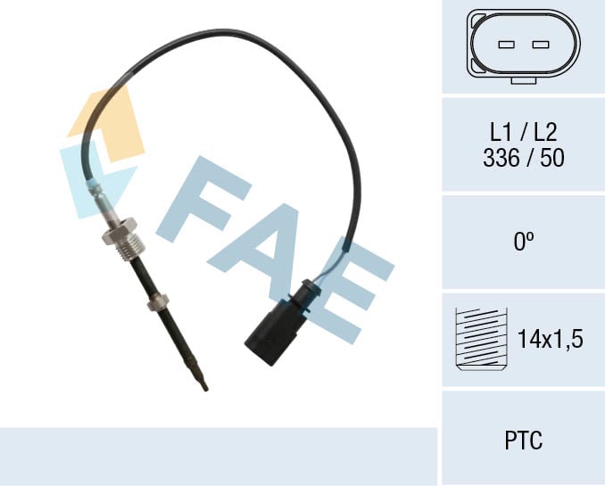 68025 FAE Датчик, температура выхлопных газов