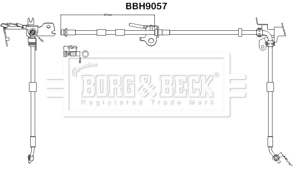Тормозной шланг Borg & beck BBH9057